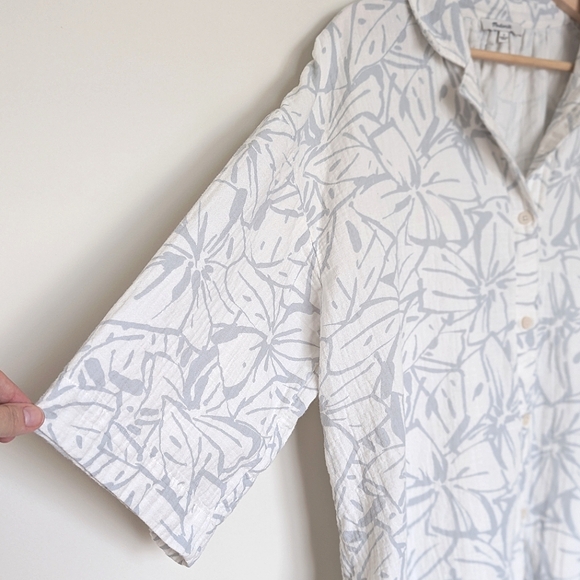 Madewell Lightspun Cover-up Mini Shirtdress - Size L - Picture 7 of 9